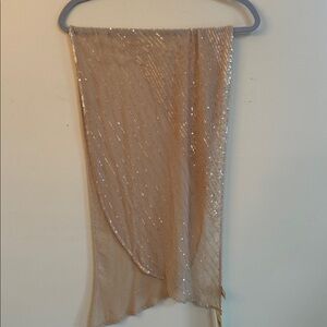 Lord & Taylor Gold Sheer Wrap